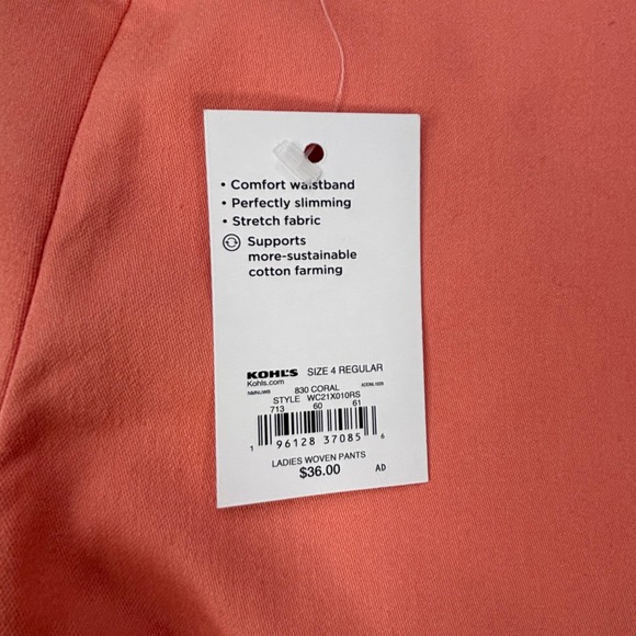 Croft‎ & Barrow Women's Size 4 The Effortless Stretch Capri Straight Pants NEW - Picture 11 of 16